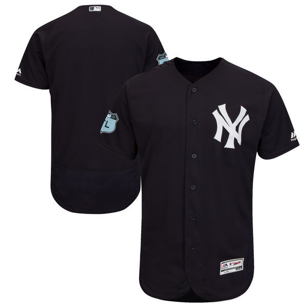 2017 MLB New York Yankees Blank Black Jerseys->->MLB Jersey